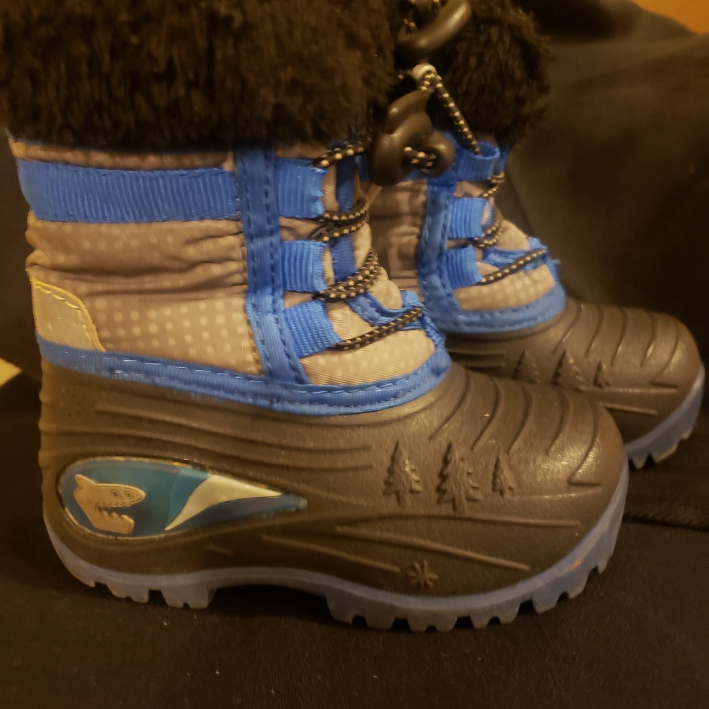 Kids Winter Boots - Blue and Gray